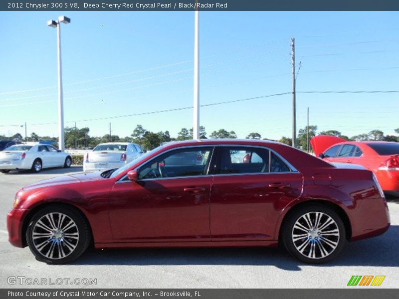 Deep Cherry Red Crystal Pearl / Black/Radar Red 2012 Chrysler 300 S V8