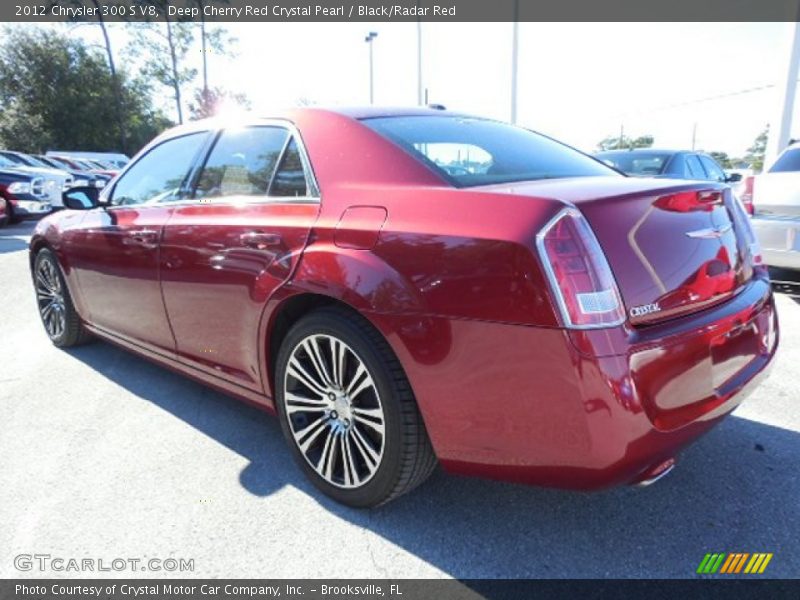 Deep Cherry Red Crystal Pearl / Black/Radar Red 2012 Chrysler 300 S V8