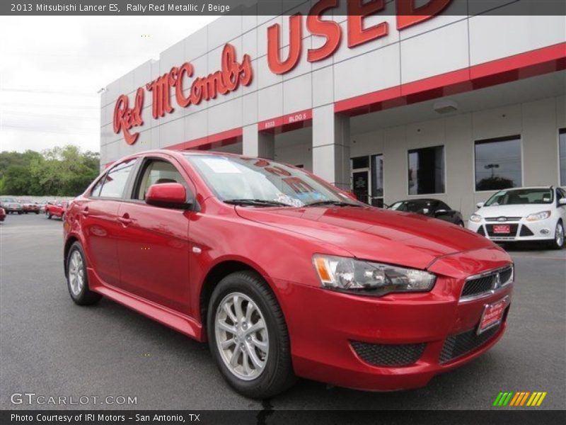 Rally Red Metallic / Beige 2013 Mitsubishi Lancer ES