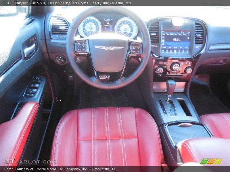 Deep Cherry Red Crystal Pearl / Black/Radar Red 2012 Chrysler 300 S V8