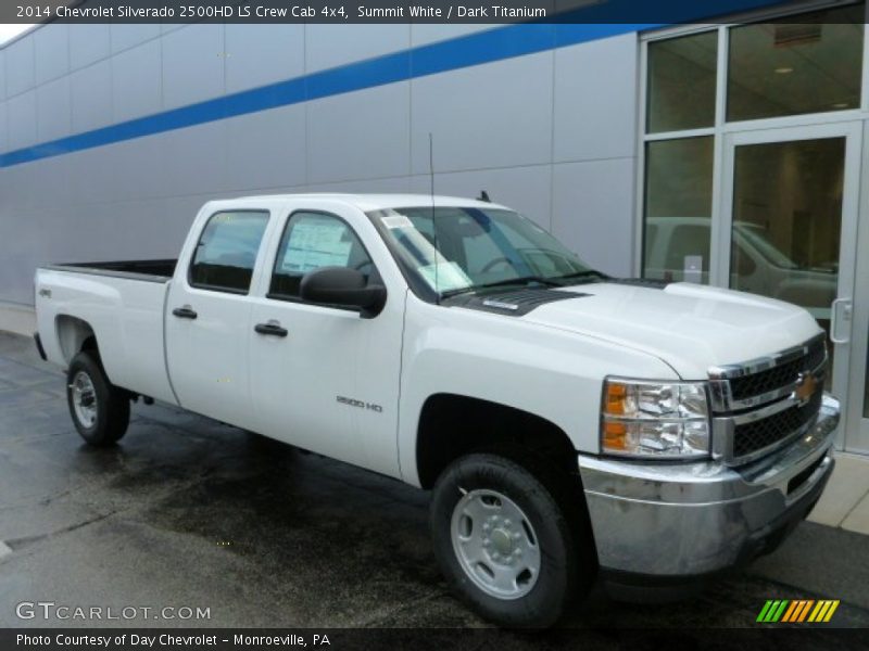 Summit White / Dark Titanium 2014 Chevrolet Silverado 2500HD LS Crew Cab 4x4