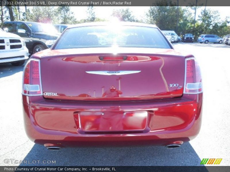 Deep Cherry Red Crystal Pearl / Black/Radar Red 2012 Chrysler 300 S V8