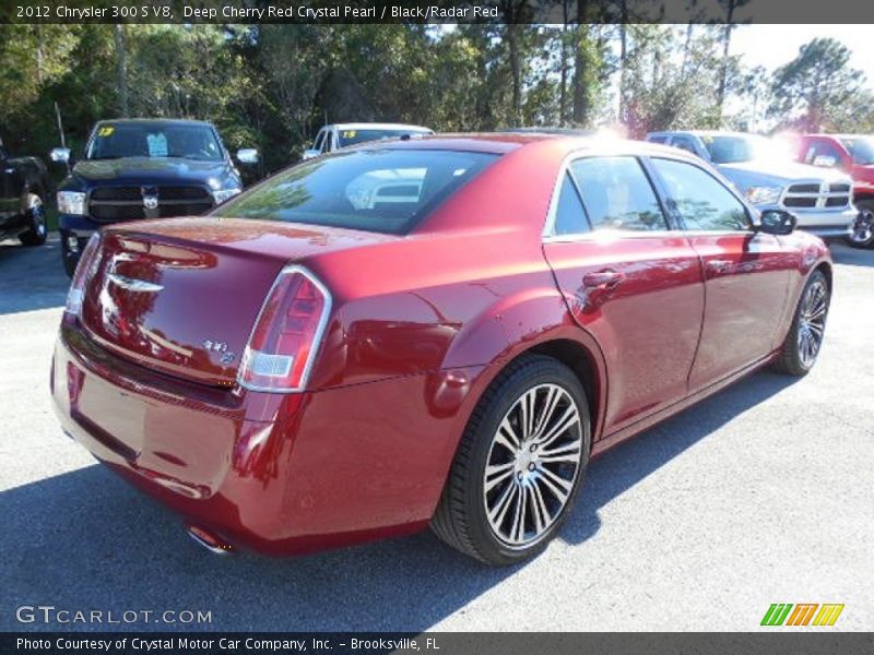 Deep Cherry Red Crystal Pearl / Black/Radar Red 2012 Chrysler 300 S V8