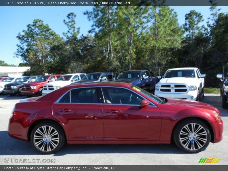 Deep Cherry Red Crystal Pearl / Black/Radar Red 2012 Chrysler 300 S V8