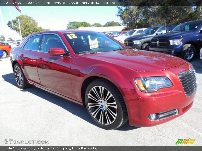 Deep Cherry Red Crystal Pearl / Black/Radar Red 2012 Chrysler 300 S V8