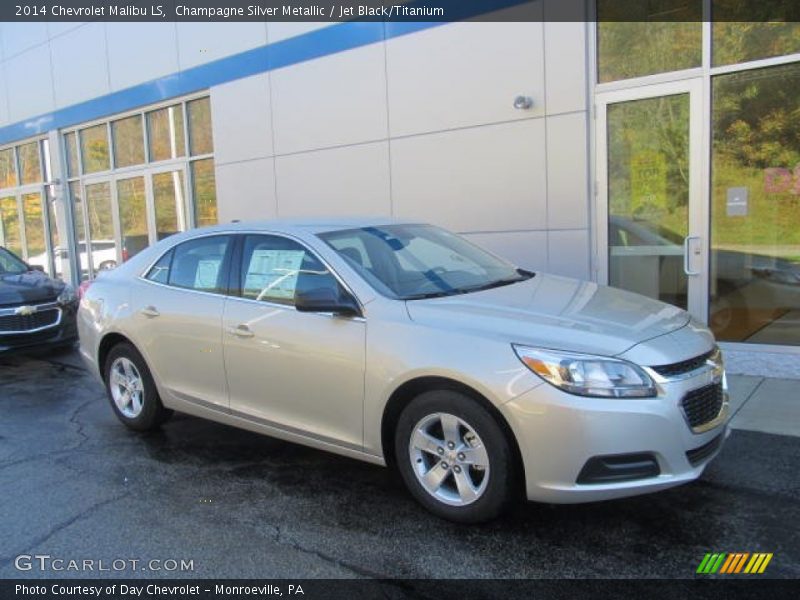 Champagne Silver Metallic / Jet Black/Titanium 2014 Chevrolet Malibu LS