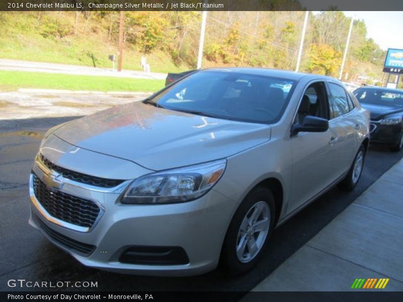 Champagne Silver Metallic / Jet Black/Titanium 2014 Chevrolet Malibu LS