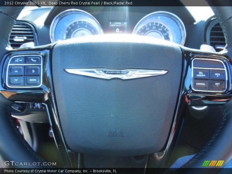 Deep Cherry Red Crystal Pearl / Black/Radar Red 2012 Chrysler 300 S V8