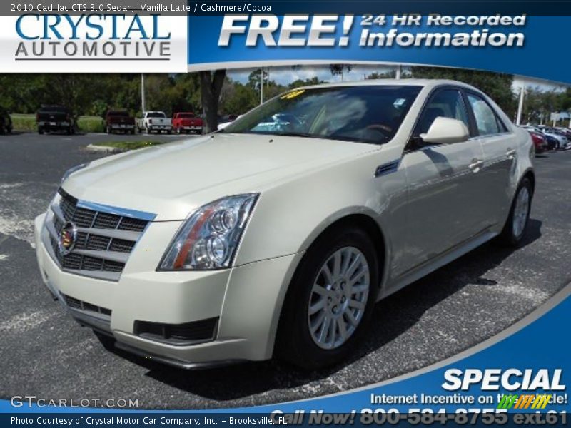 Vanilla Latte / Cashmere/Cocoa 2010 Cadillac CTS 3.0 Sedan