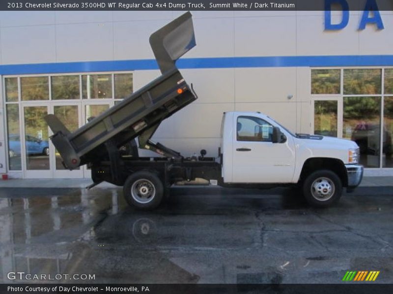 Summit White / Dark Titanium 2013 Chevrolet Silverado 3500HD WT Regular Cab 4x4 Dump Truck