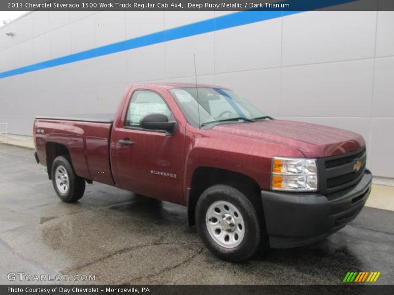 Deep Ruby Metallic / Dark Titanium 2013 Chevrolet Silverado 1500 Work Truck Regular Cab 4x4