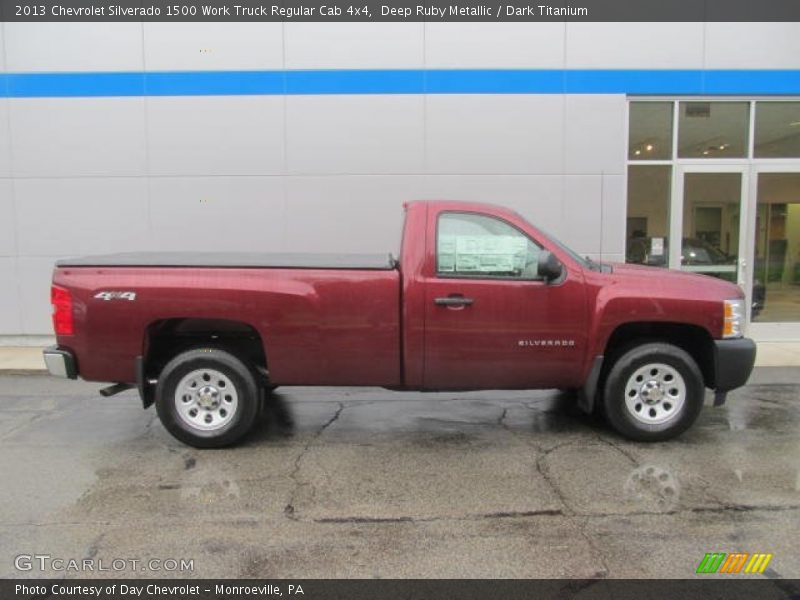Deep Ruby Metallic / Dark Titanium 2013 Chevrolet Silverado 1500 Work Truck Regular Cab 4x4