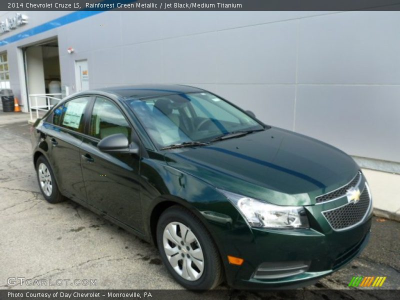 Rainforest Green Metallic / Jet Black/Medium Titanium 2014 Chevrolet Cruze LS