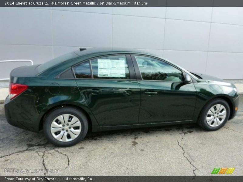 Rainforest Green Metallic / Jet Black/Medium Titanium 2014 Chevrolet Cruze LS