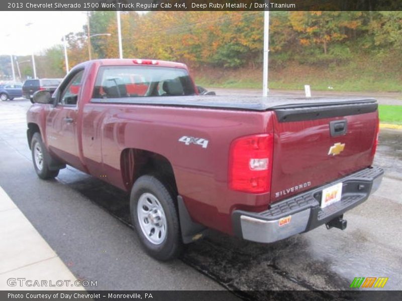 Deep Ruby Metallic / Dark Titanium 2013 Chevrolet Silverado 1500 Work Truck Regular Cab 4x4