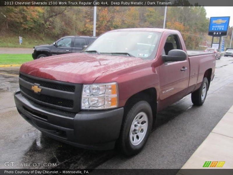 Deep Ruby Metallic / Dark Titanium 2013 Chevrolet Silverado 1500 Work Truck Regular Cab 4x4