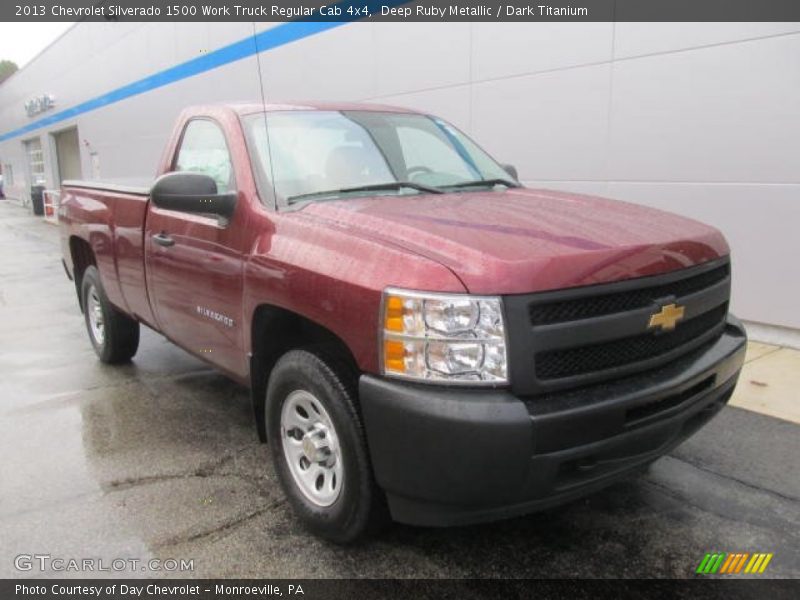 Deep Ruby Metallic / Dark Titanium 2013 Chevrolet Silverado 1500 Work Truck Regular Cab 4x4