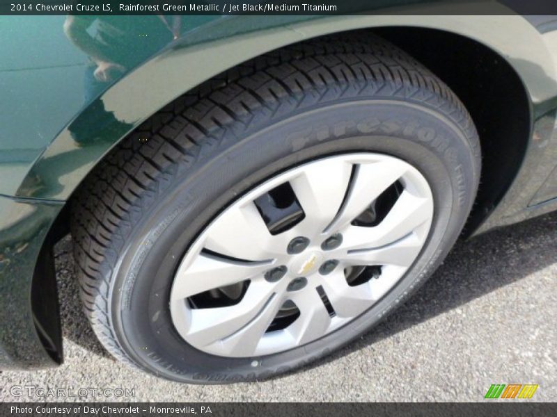Rainforest Green Metallic / Jet Black/Medium Titanium 2014 Chevrolet Cruze LS