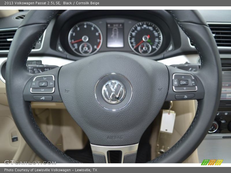 Black / Cornsilk Beige 2013 Volkswagen Passat 2.5L SE