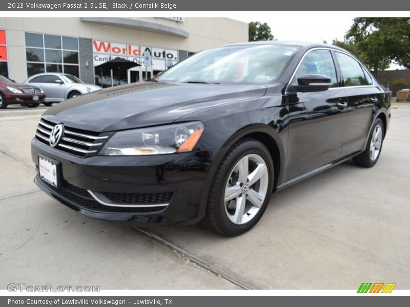 Black / Cornsilk Beige 2013 Volkswagen Passat 2.5L SE