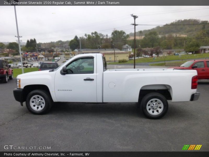 Summit White / Dark Titanium 2010 Chevrolet Silverado 1500 Regular Cab