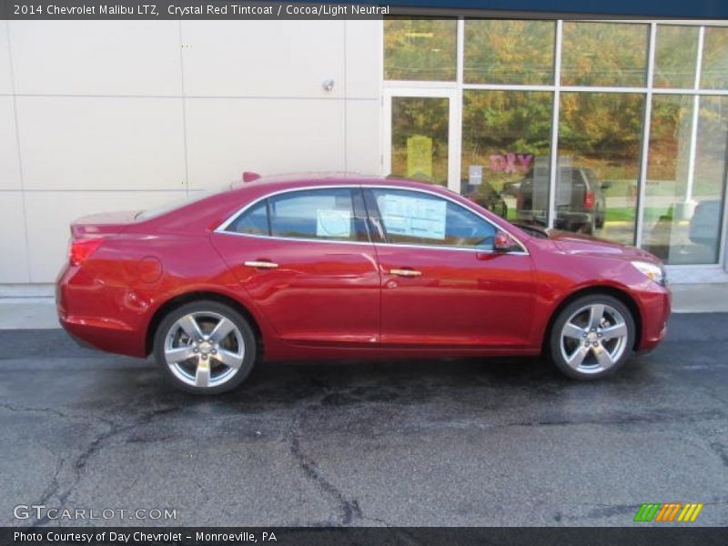 Crystal Red Tintcoat / Cocoa/Light Neutral 2014 Chevrolet Malibu LTZ