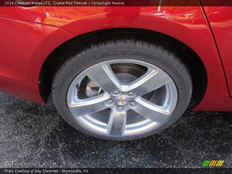Crystal Red Tintcoat / Cocoa/Light Neutral 2014 Chevrolet Malibu LTZ