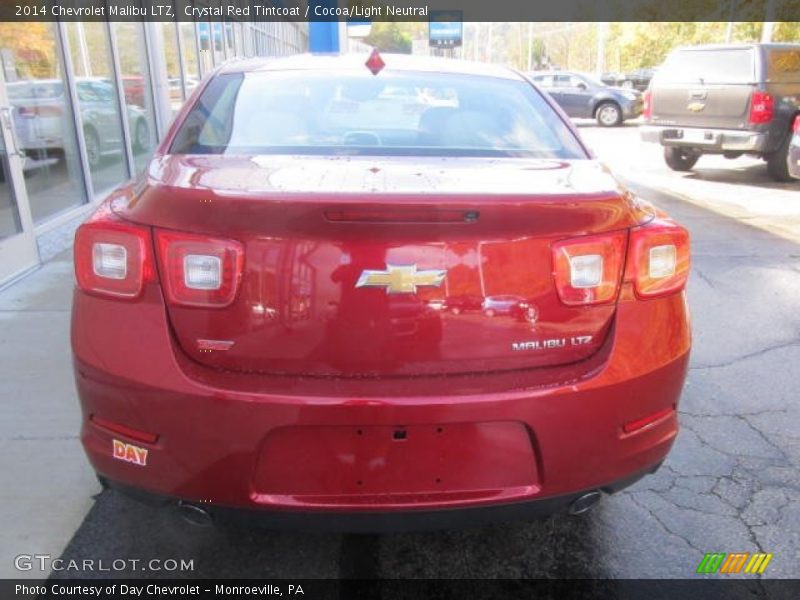 Crystal Red Tintcoat / Cocoa/Light Neutral 2014 Chevrolet Malibu LTZ