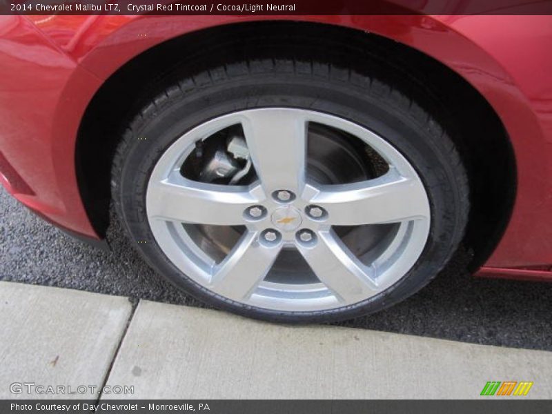 Crystal Red Tintcoat / Cocoa/Light Neutral 2014 Chevrolet Malibu LTZ