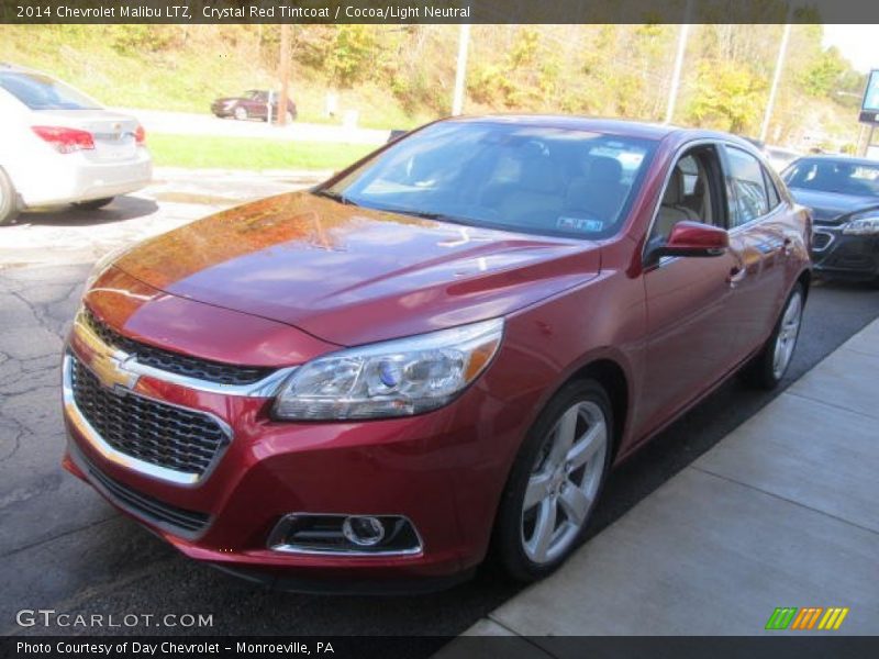 Crystal Red Tintcoat / Cocoa/Light Neutral 2014 Chevrolet Malibu LTZ