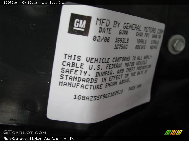 Laser Blue / Gray 2006 Saturn ION 2 Sedan