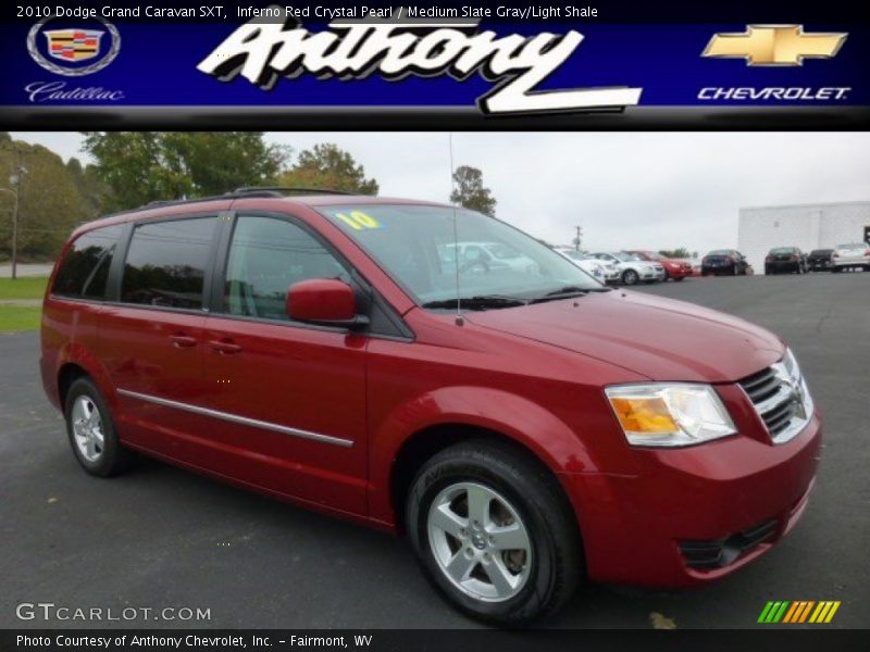 Inferno Red Crystal Pearl / Medium Slate Gray/Light Shale 2010 Dodge Grand Caravan SXT