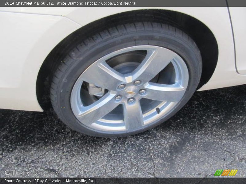 White Diamond Tricoat / Cocoa/Light Neutral 2014 Chevrolet Malibu LTZ