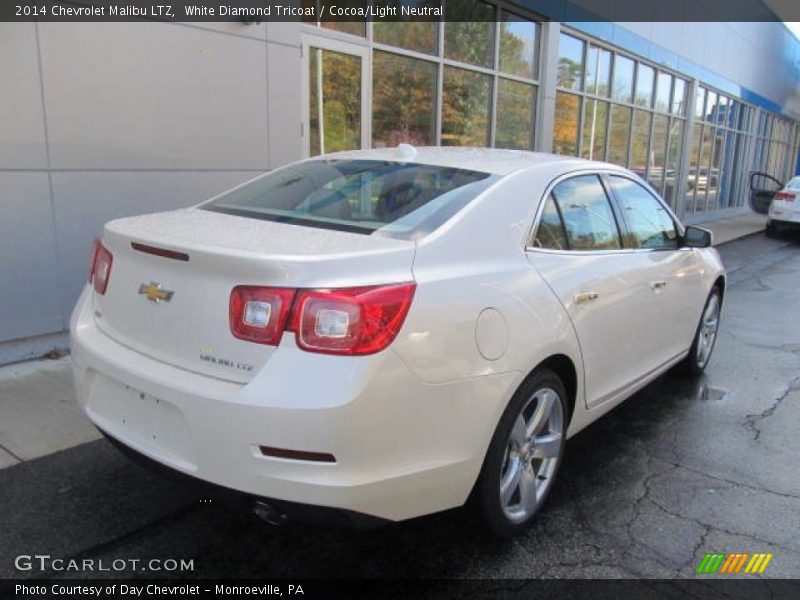 White Diamond Tricoat / Cocoa/Light Neutral 2014 Chevrolet Malibu LTZ