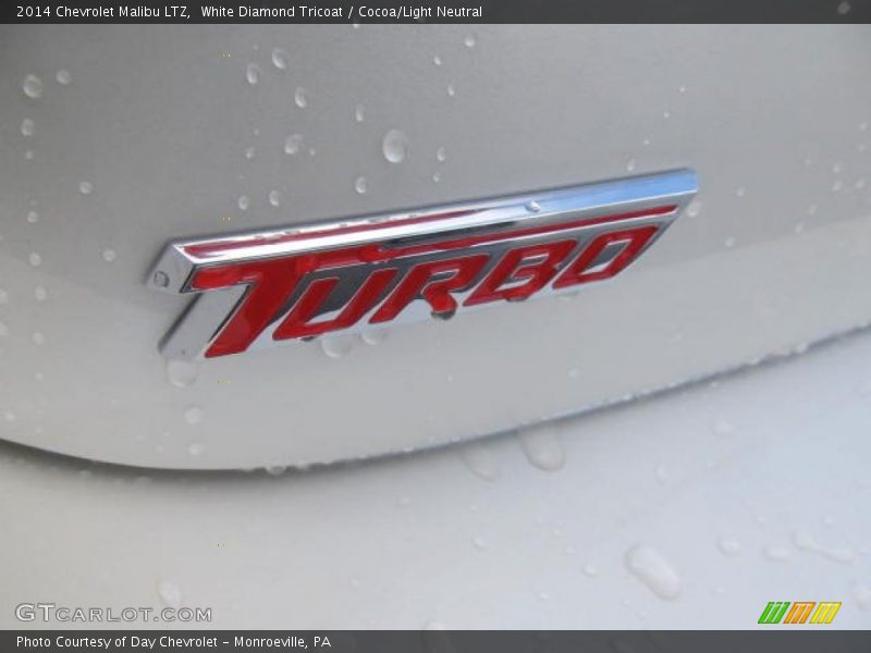 White Diamond Tricoat / Cocoa/Light Neutral 2014 Chevrolet Malibu LTZ