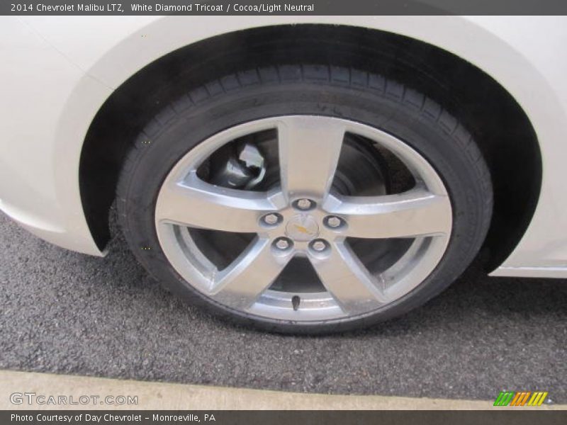 White Diamond Tricoat / Cocoa/Light Neutral 2014 Chevrolet Malibu LTZ