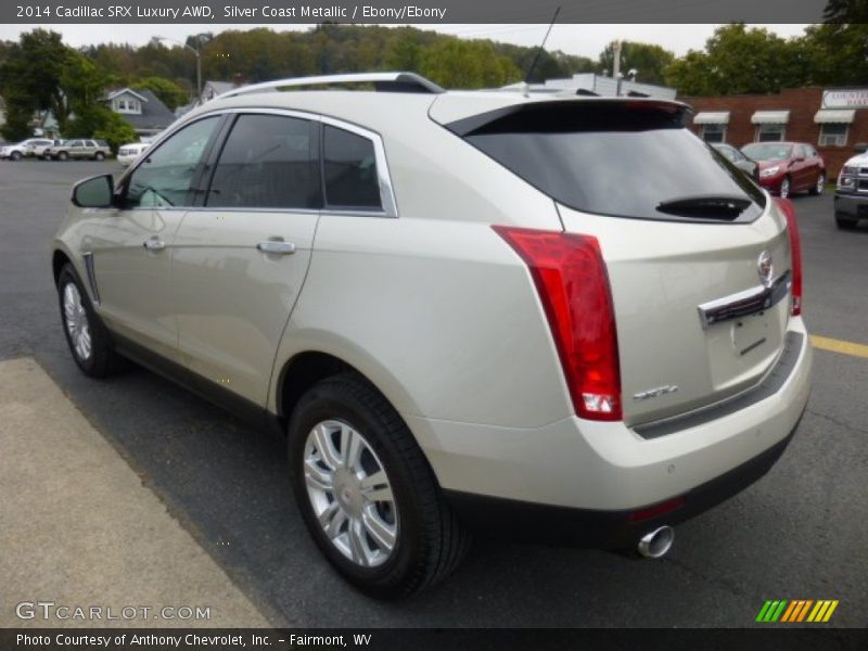 Silver Coast Metallic / Ebony/Ebony 2014 Cadillac SRX Luxury AWD