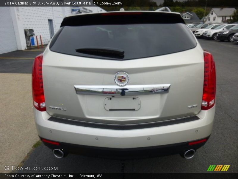 Silver Coast Metallic / Ebony/Ebony 2014 Cadillac SRX Luxury AWD