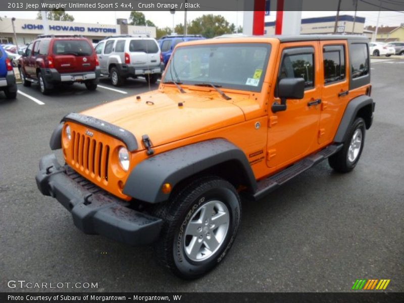 Crush Orange / Black 2013 Jeep Wrangler Unlimited Sport S 4x4