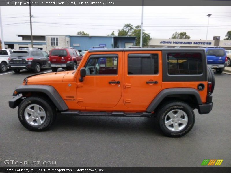Crush Orange / Black 2013 Jeep Wrangler Unlimited Sport S 4x4