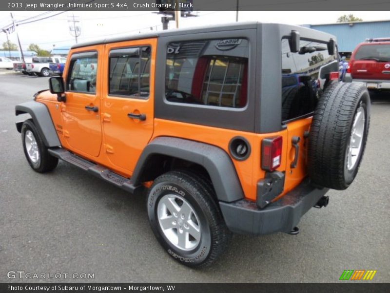 Crush Orange / Black 2013 Jeep Wrangler Unlimited Sport S 4x4