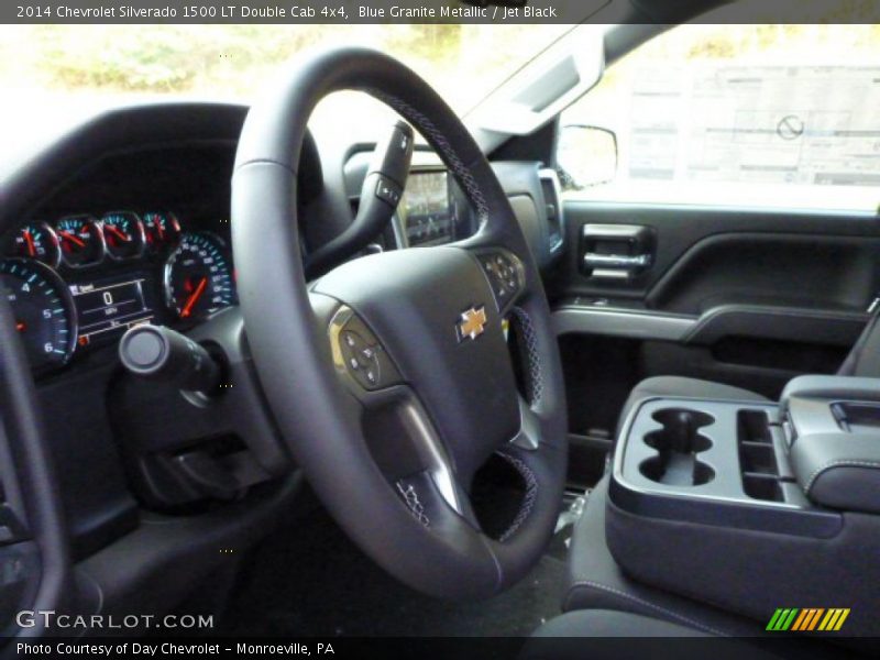 Blue Granite Metallic / Jet Black 2014 Chevrolet Silverado 1500 LT Double Cab 4x4