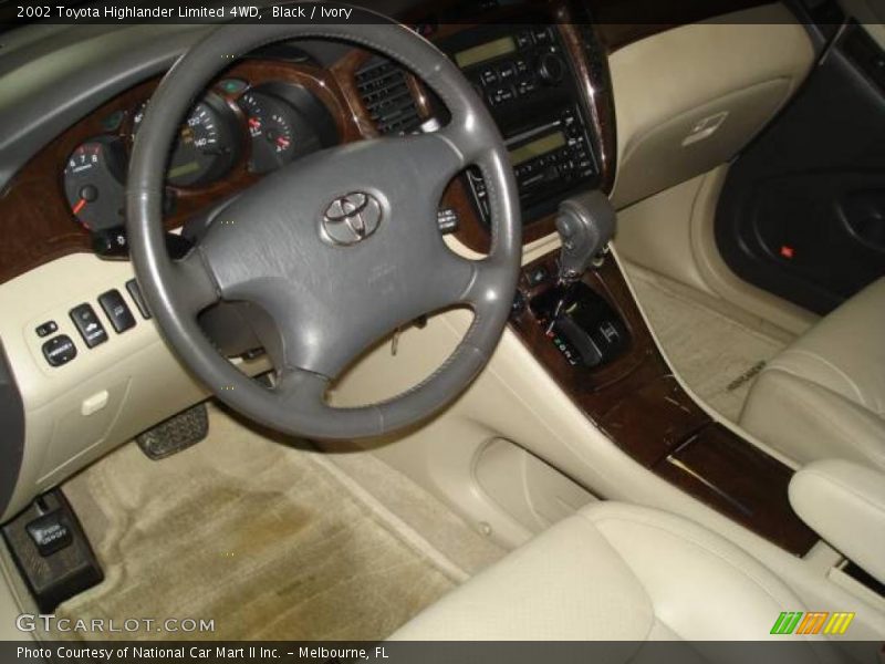 Black / Ivory 2002 Toyota Highlander Limited 4WD