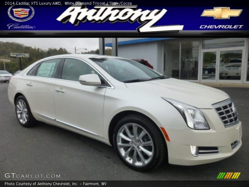 White Diamond Tricoat / Shale/Cocoa 2014 Cadillac XTS Luxury AWD