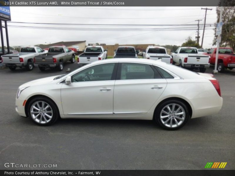 White Diamond Tricoat / Shale/Cocoa 2014 Cadillac XTS Luxury AWD