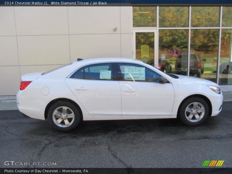 White Diamond Tricoat / Jet Black 2014 Chevrolet Malibu LS