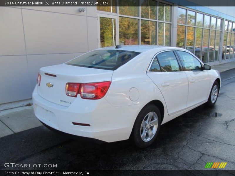 White Diamond Tricoat / Jet Black 2014 Chevrolet Malibu LS