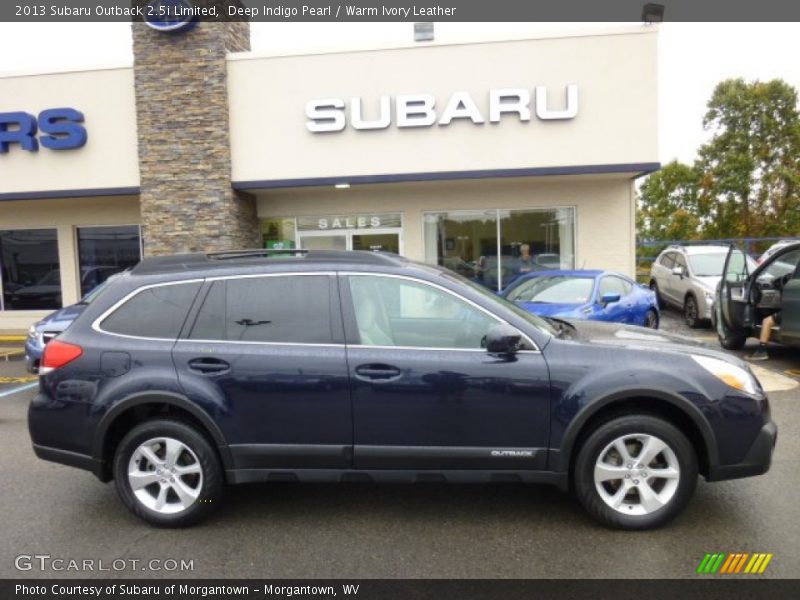 Deep Indigo Pearl / Warm Ivory Leather 2013 Subaru Outback 2.5i Limited