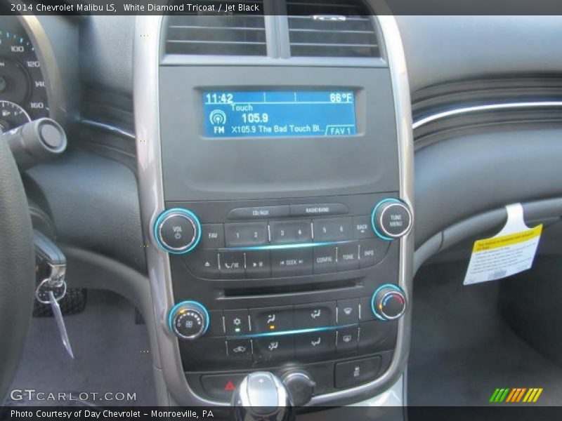 White Diamond Tricoat / Jet Black 2014 Chevrolet Malibu LS