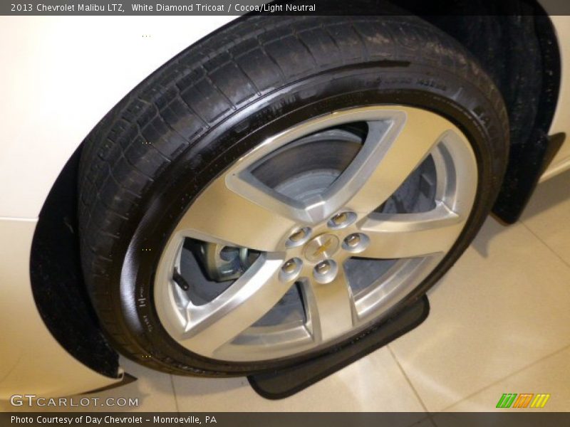 White Diamond Tricoat / Cocoa/Light Neutral 2013 Chevrolet Malibu LTZ